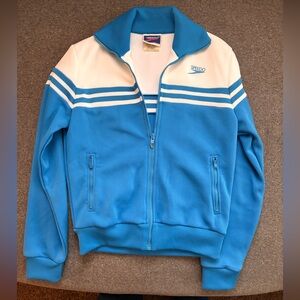 EXTREMELY RARE Vintage Speedo Blue and White Zip-Up Jacket